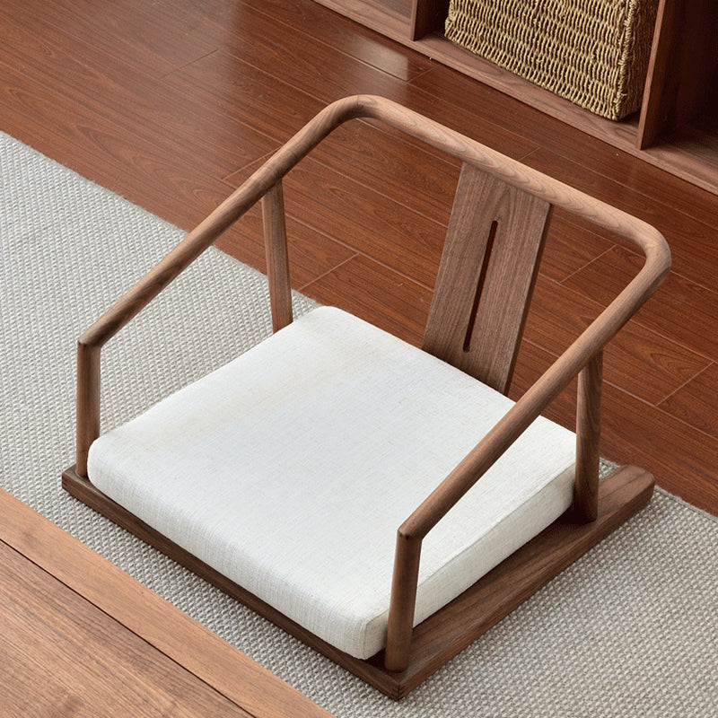 Traditional Japanese Ash Wood Rectangular Low Coffee Table & Chair Set For Living Room