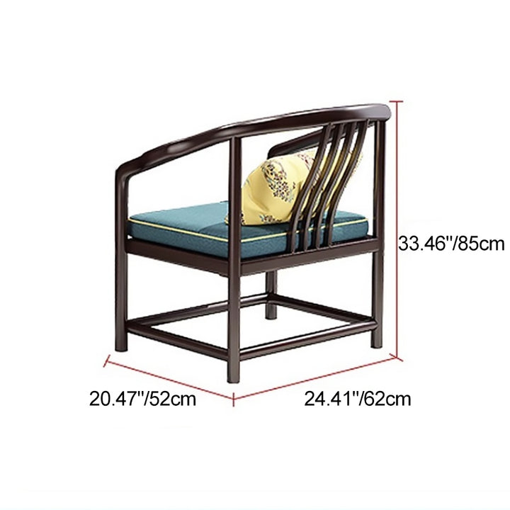Ensemble de bureau et chaise en bois de caoutchouc massif chinois traditionnel avec poutre verticale rectangulaire en laiton à 3 tiroirs pour bureau à domicile 