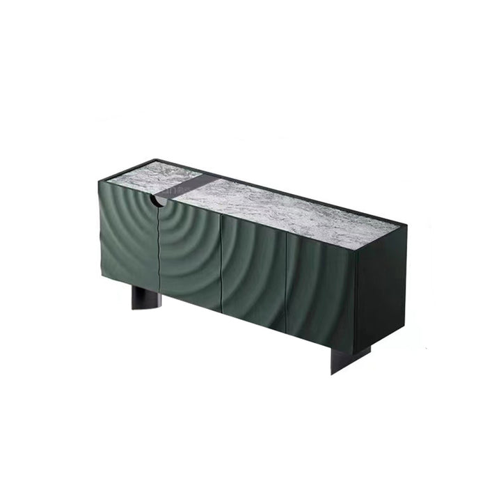 Table d’appoint rectangulaire minimaliste moderne en panneau de fibres à densité moyenne, acier inoxydable et dalle de pierre, à 4 tiroirs, pour salon 