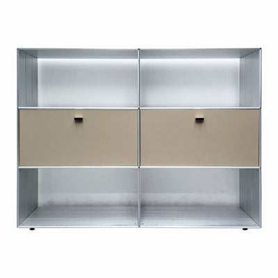 Modern Minimalist Rectangular Stainless Steel Acrylic Side Table 4-Tier For Living Room