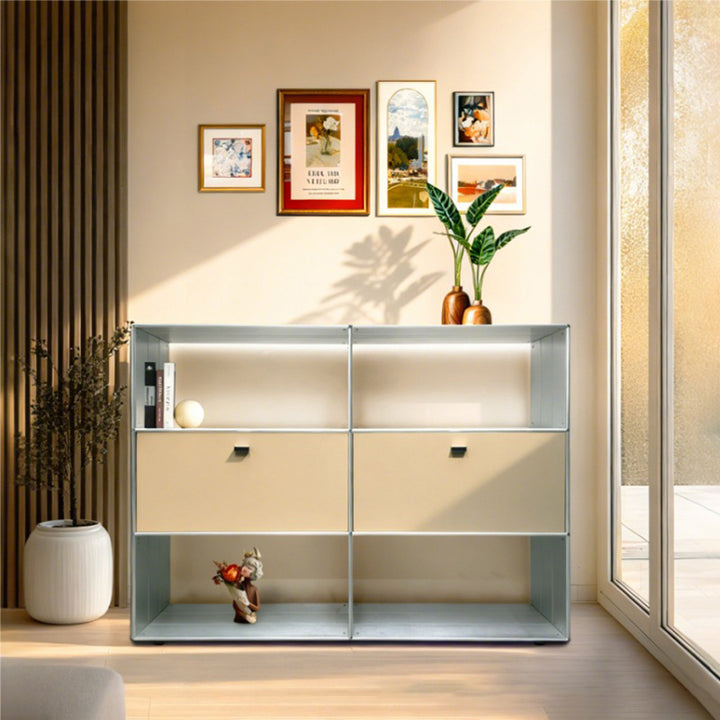 Table d'appoint rectangulaire moderne minimaliste en acier inoxydable et acrylique, à 4 niveaux, pour salon 