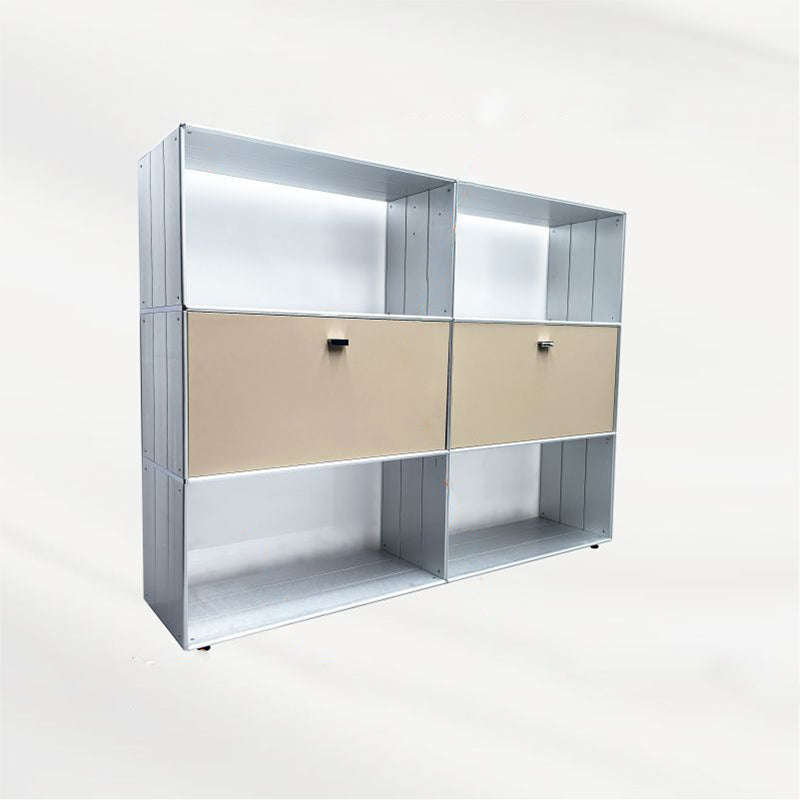 Modern Minimalist Rectangular Stainless Steel Acrylic Side Table 4-Tier For Living Room