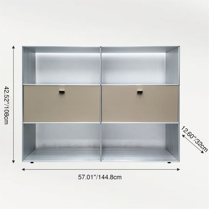 Table d'appoint rectangulaire moderne minimaliste en acier inoxydable et acrylique, à 4 niveaux, pour salon 