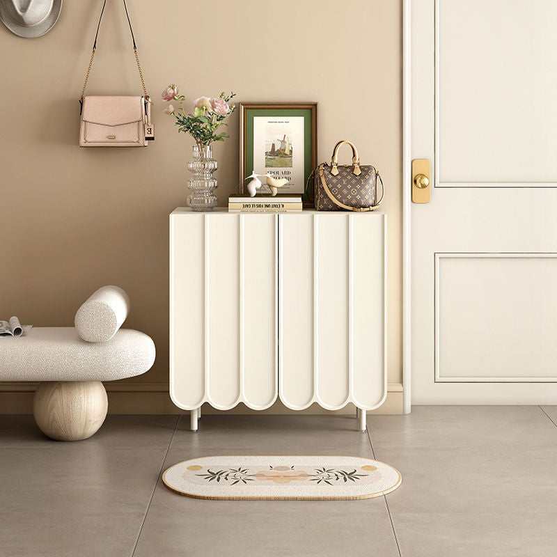 Modern Minimalist Rectangular Particleboard Fiberboard Shoe Storage 4-Tier For Entryways