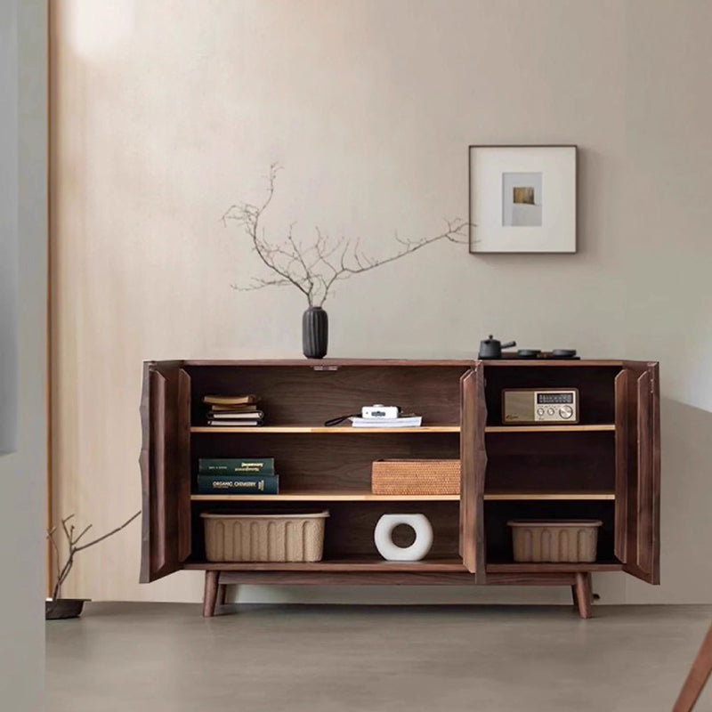 Modern Minimalist Rectangular Solid Wood Plywood Console Table 4-Tier For Entryways