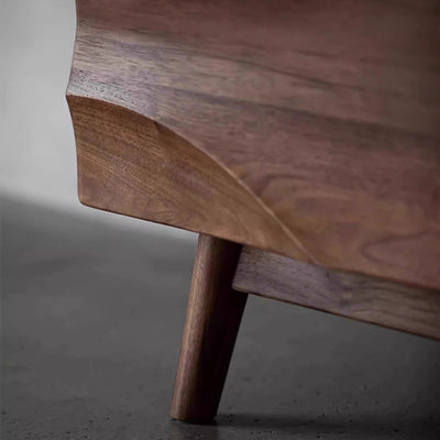 Modern Minimalist Rectangular Solid Wood Plywood Console Table 4-Tier For Entryways