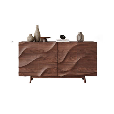 Modern Minimalist Rectangular Solid Wood Plywood Console Table 4-Tier For Entryways