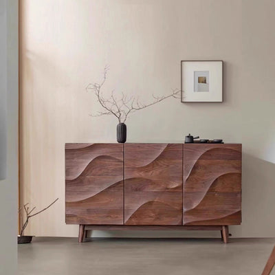 Modern Minimalist Rectangular Solid Wood Plywood Console Table 4-Tier For Entryways