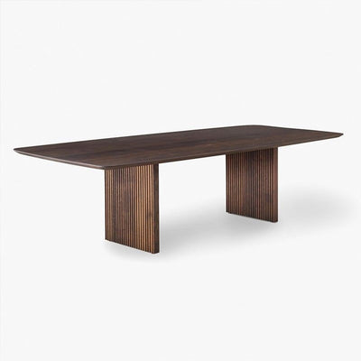 Traditional Rustic Rectangular Solid Wood Dining Table For 6 Seats