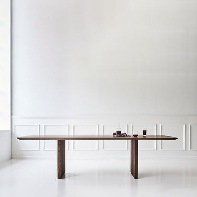 Traditional Rustic Rectangular Solid Wood Dining Table For 6 Seats
