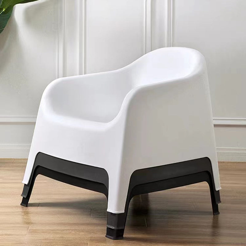 Modern Minimalist Curved PP Accent Chair Backrest Armrest For Living Room