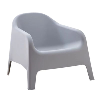 Modern Minimalist Curved PP Accent Chair Backrest Armrest For Living Room