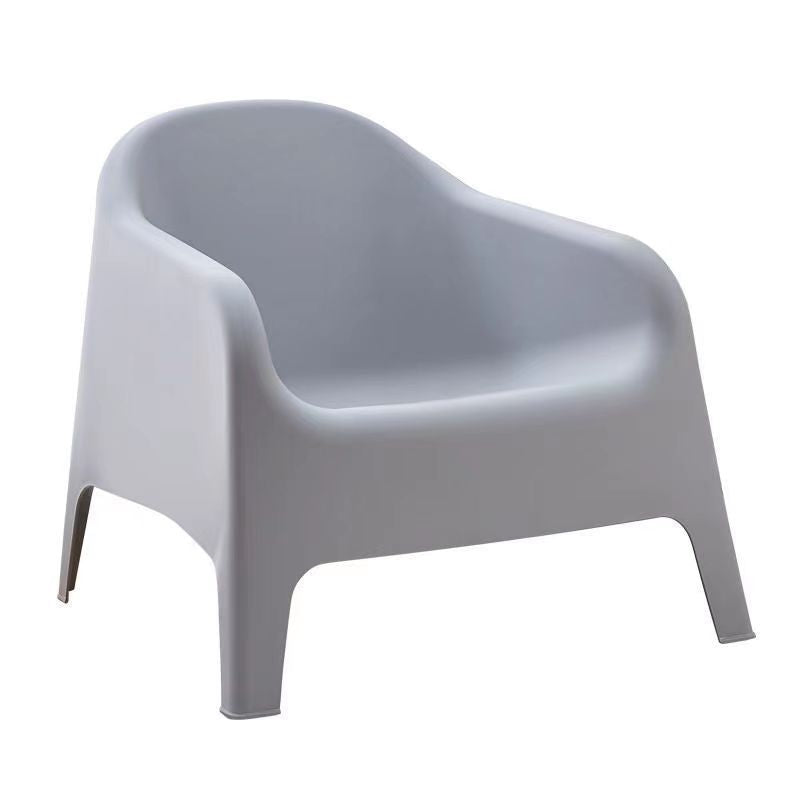 Modern Minimalist Curved PP Accent Chair Backrest Armrest For Living Room