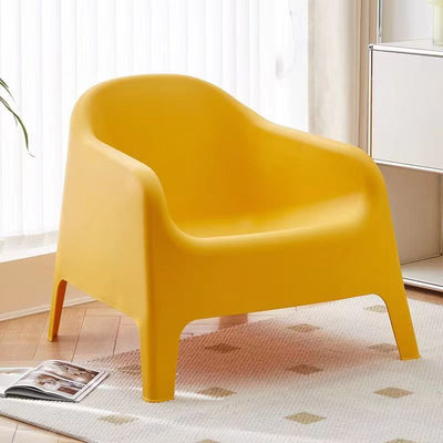 Modern Minimalist Curved PP Accent Chair Backrest Armrest For Living Room
