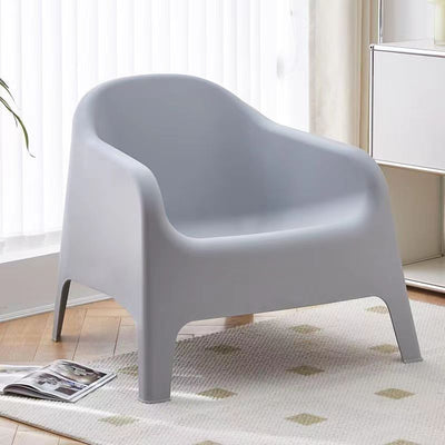 Modern Minimalist Curved PP Accent Chair Backrest Armrest For Living Room