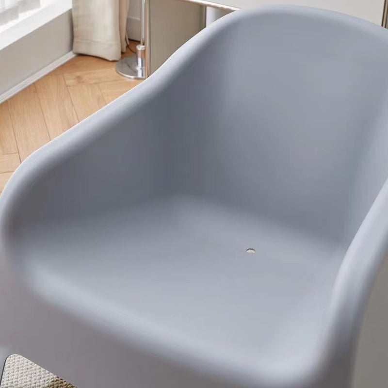 Modern Minimalist Curved PP Accent Chair Backrest Armrest For Living Room