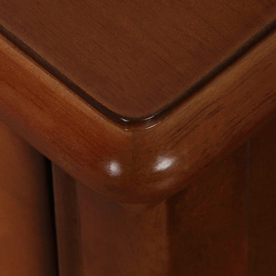 Modern Minimalist Rectangular Solid Wood Nightstand 2-Drawer For Bedroom