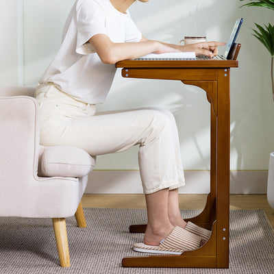 Moderner minimalistischer rechteckiger Bambus-Glas-Tisch für das Wohnzimmer 
