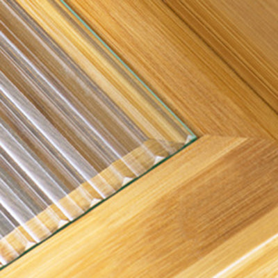 Moderner minimalistischer rechteckiger Bambus-Glas-Tisch für das Wohnzimmer 