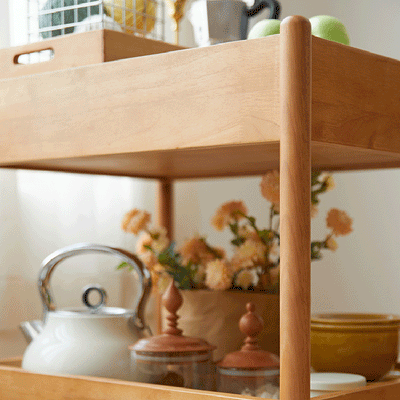 Mesa de centro moderna minimalista con marco de madera maciza removible rectangular y superficie de vidrio de 2 niveles y 1 bandeja para sala de estar 