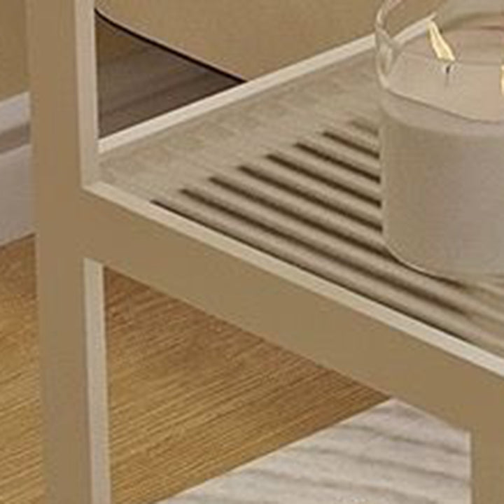 Moderner minimalistischer rechteckiger Eisenrahmen-Glas-Beistelltisch mit 3/4 Ebenen für das Wohnzimmer 