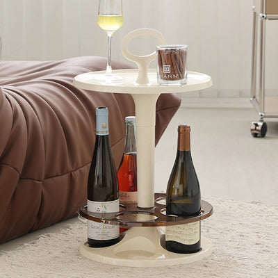 Contemporary Creative Round Wine Glass Holder ABS Side Table For Living Room