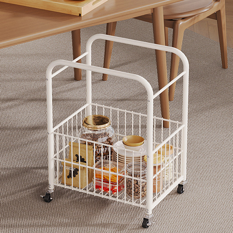 Moderner minimalistischer abnehmbarer rechteckiger Nan-Bambus-Stahlrohr-Beistelltisch mit 1 Regal und 1 Stauraum für das Wohnzimmer 