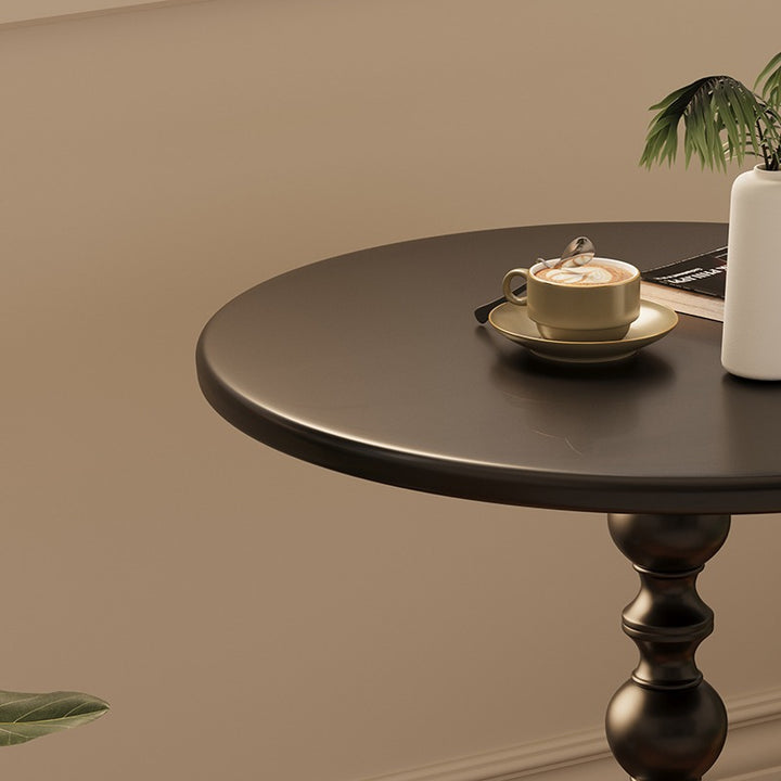 Table basse en fer avec base ronde traditionnelle française pour salon 