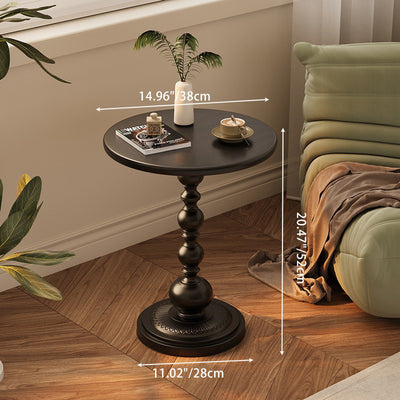 Traditional French Round Bead Base Iron Coffee Table For Living Room