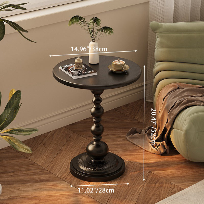Traditional French Round Bead Base Iron Coffee Table For Living Room