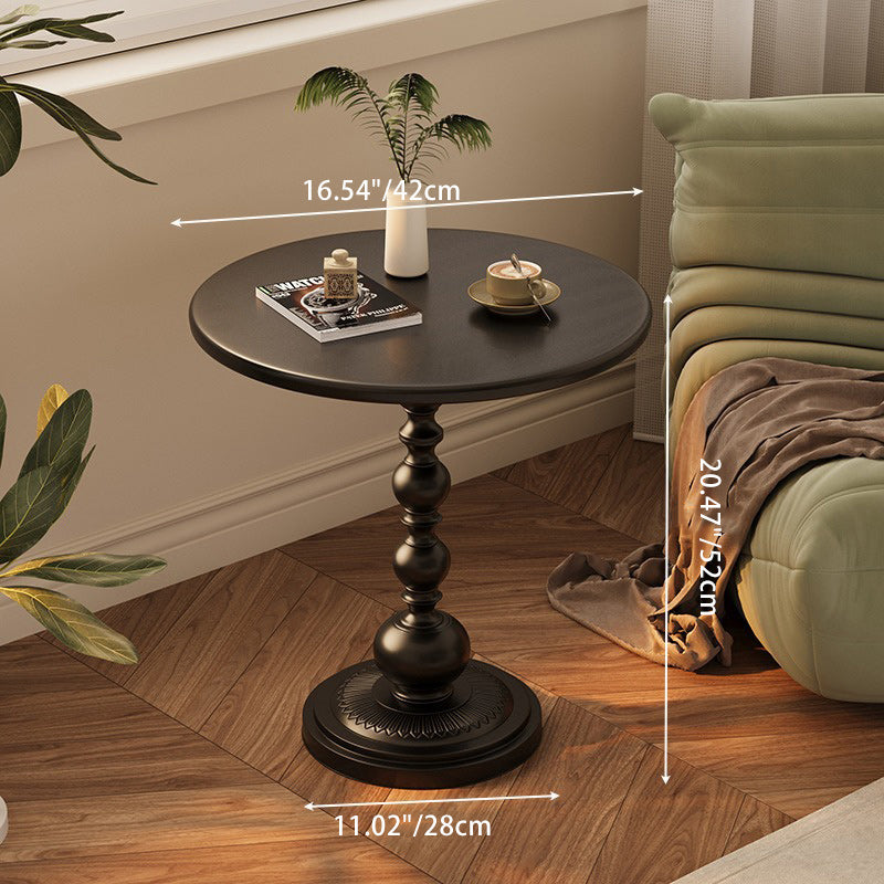Traditional French Round Bead Base Iron Coffee Table For Living Room