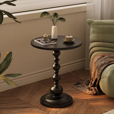 Traditional French Round Bead Base Iron Coffee Table For Living Room