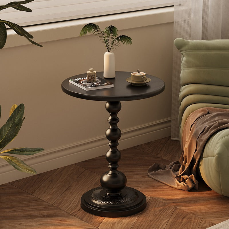 Traditional French Round Bead Base Iron Coffee Table For Living Room