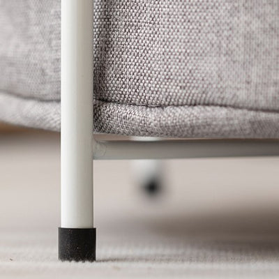 Table d'appoint ronde minimaliste moderne en fer avec 1 étagère et 1 rangement pour salon 