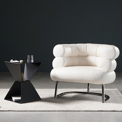 Table d'appoint carrée géométrique nordique contemporaine en acier au carbone pour salon 