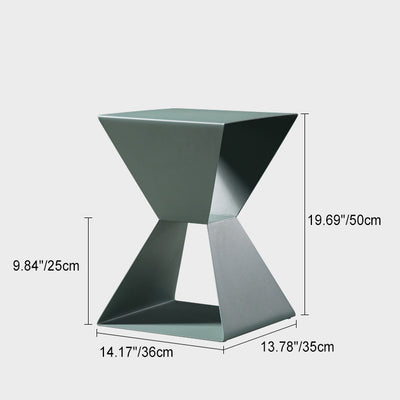 Table d'appoint carrée géométrique nordique contemporaine en acier au carbone pour salon 