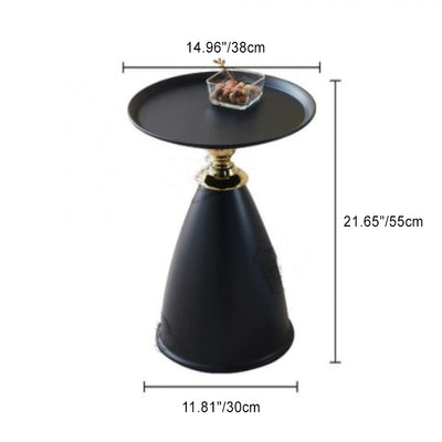 Modern Luxury Round Cone Metal Coffee Table For Living Room