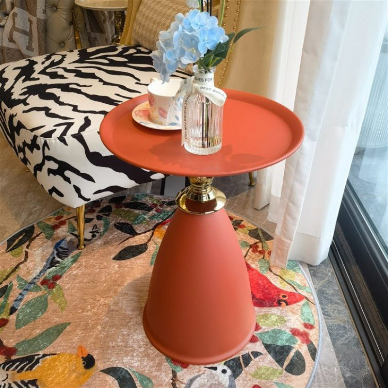 Modern Luxury Round Cone Metal Coffee Table For Living Room