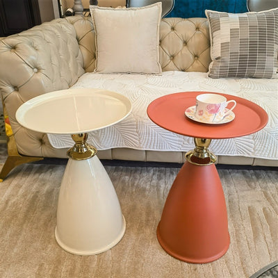 Modern Luxury Round Cone Metal Coffee Table For Living Room