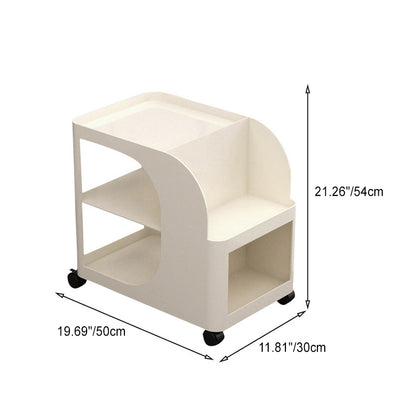 Table d'appoint rectangulaire incurvée minimaliste moderne amovible à 2 niveaux en fer pour salon 