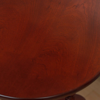 Traditional French Round Triangle Base MDF Birch Wood Coffee Table 2-Tier For Living Room