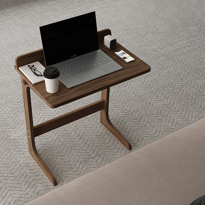 Table d'appoint rectangulaire en noyer noir nordique contemporain pour salon 