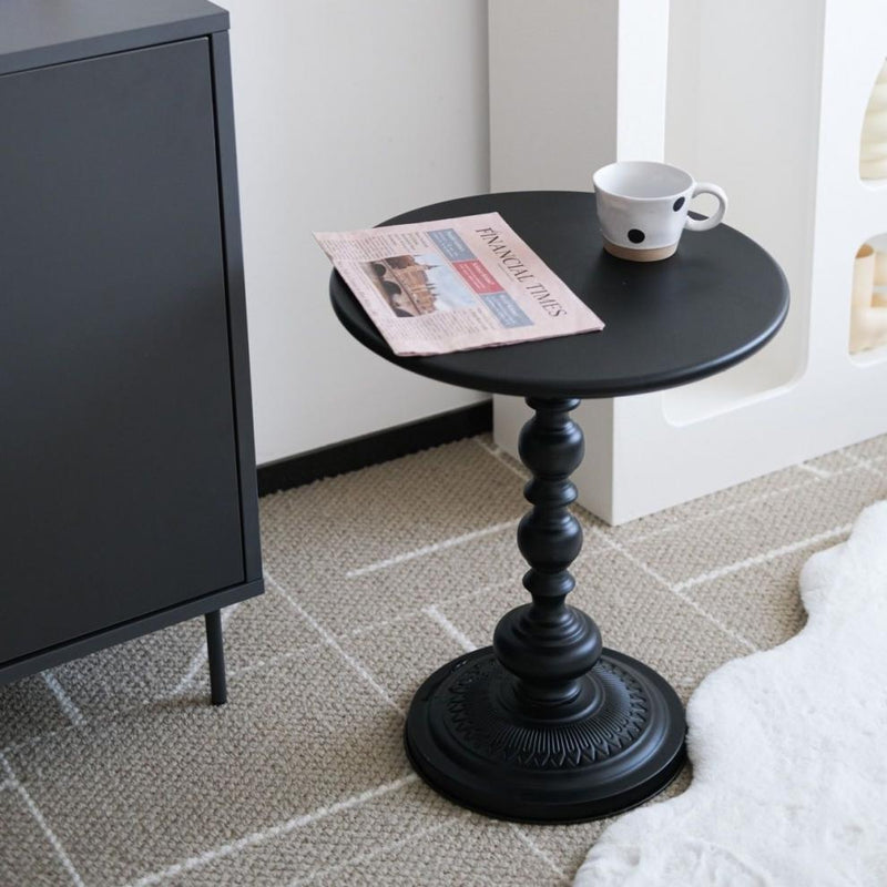 Traditional Vintage Round Beads Base Iron Stainless Steel Coffee Table For Living Room