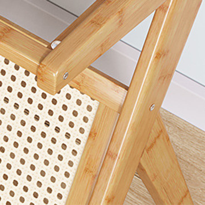 Mesa auxiliar de cristal con forma de L rectangular moderna y minimalista de plástico, ratán y nan bambú para sala de estar 