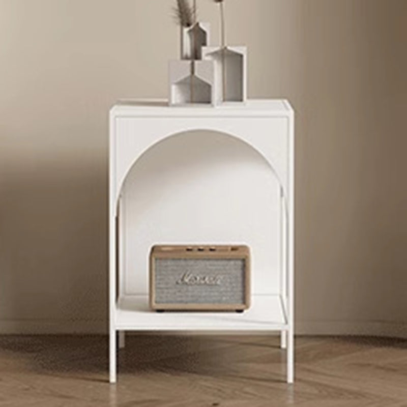 Modern Minimalist Rectangular Arch Shape Iron End Table 2-Tier For Living Room