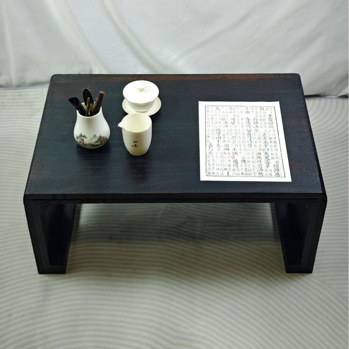 Traditioneller chinesischer Zen-rechteckiger Massivholz-Couchtisch für das Wohnzimmer 