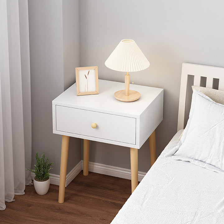 Modern Minimalist Rectangular Density Panel Nightstand For Bedroom