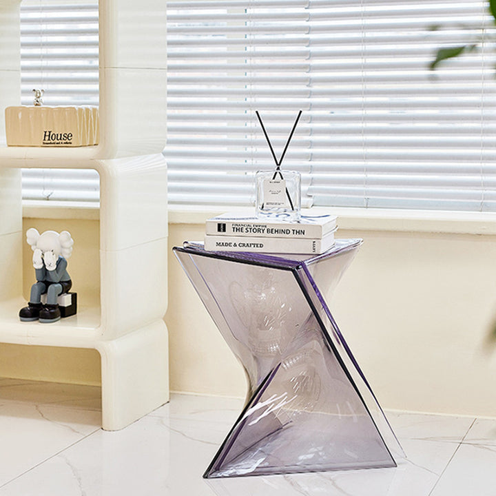 Mesa Auxiliar Geométrica Irregular Creativa Contemporánea de PC para Sala de Estar 