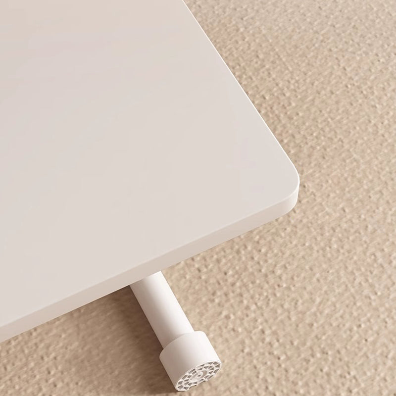 Mesa de Café Moderna Minimalista Plegable Rectangular con Panel Falso de Metal para Sala de Estar 