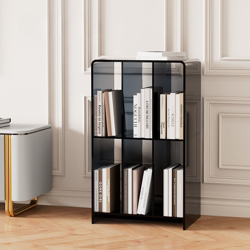 Moderner minimalistischer rechteckiger Acryl-Bücherregal 2-stufig für das Wohnzimmer 